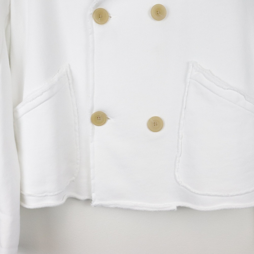 NWT Frank & Eileen Mini Belfast Jacket White Small Crop Peacoat - Picture 8 of 11